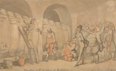 Änderungen im Bierkeller in Bullstrode von Thomas Rowlandson