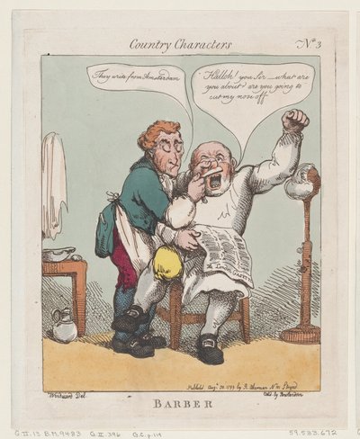 Barbier, 30. August 1799 von Thomas Rowlandson