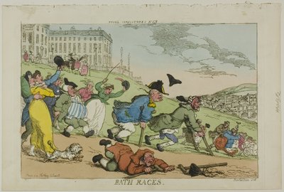 Bath-Rennen, aus Teggs Karikaturen Nr. 49 von Thomas Rowlandson
