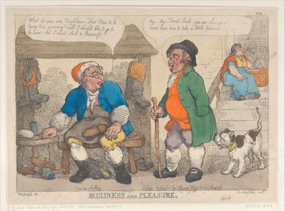 Geschäft und Vergnügen, Nachdruck von Thomas Rowlandson