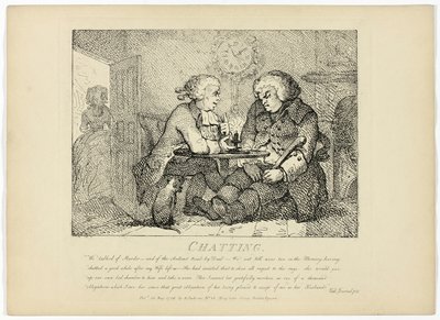 Plaudern, aus Boswells Reise durch die Hebriden von Thomas Rowlandson