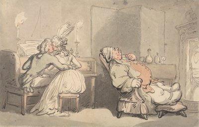 Komforts von Bath: Der Musiklehrer von Thomas Rowlandson
