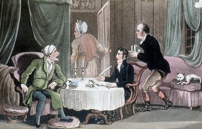 Doktor Syntax macht sein Testament von Thomas Rowlandson