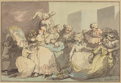 Ankleiden für einen Geburtstag von Thomas Rowlandson