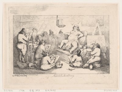 Niederländische Akademie, März 1792 von Thomas Rowlandson