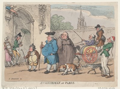 Engländer in Paris von Thomas Rowlandson