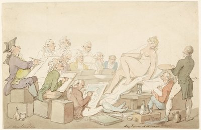 Gliederpuppe im Somerset House von Thomas Rowlandson