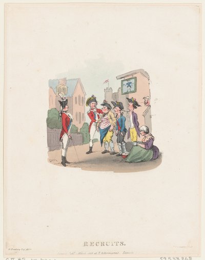 Rekruten, 1. März 1803 von Thomas Rowlandson
