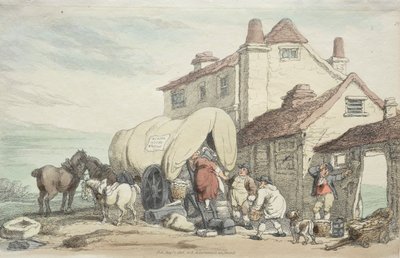 Richardsons Show: Ein fliegender Wagen, 1816 von Thomas Rowlandson