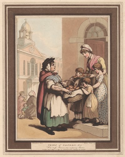 Satz von acht (6): Rufe von London von Thomas Rowlandson