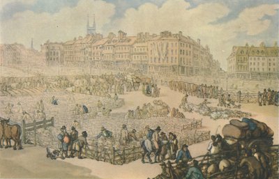 Smithfield Fleischmarkt, ca. 1816, 1944 von Thomas Rowlandson