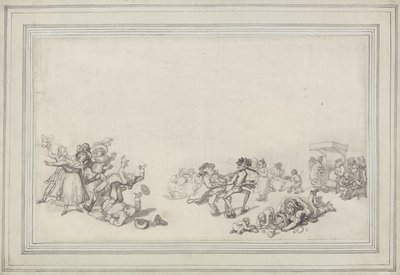 Studie von Schlittschuhläufern: Schlittschuhlaufen auf der Serpentine von Thomas Rowlandson