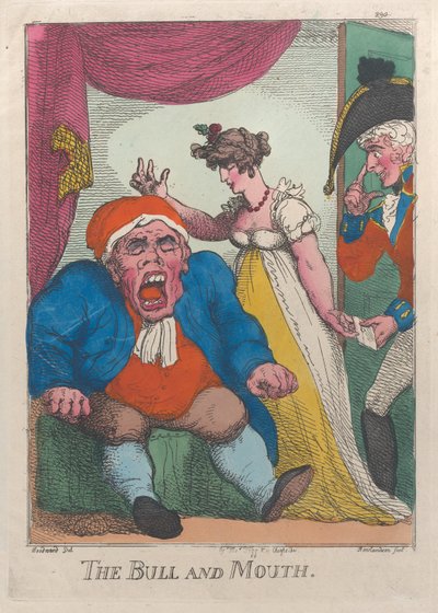 Der Stier und das Maul, 1808-09 von Thomas Rowlandson