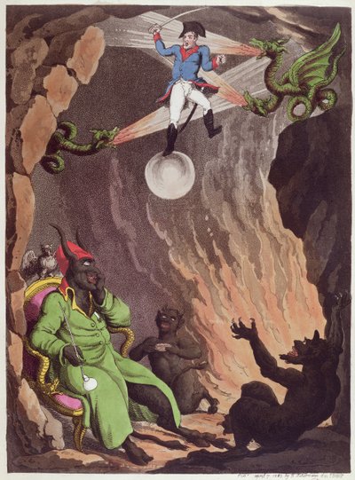 Die Flucht Bonapartes aus Hell-Bay, 1815 von Thomas Rowlandson
