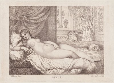 Venus von Urbino, 1799 von Thomas Rowlandson