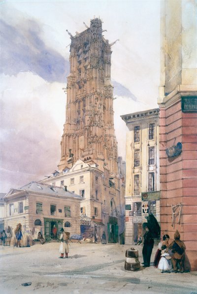 St. Jacques Turm, 1834 von Thomas Shotter Boys