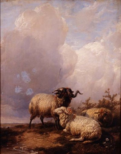 Schafe in der Landschaft von Thomas Sidney Cooper