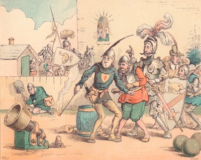 Die Einführung der Artillerie, um 1884 von Thomas Strong Seccombe
