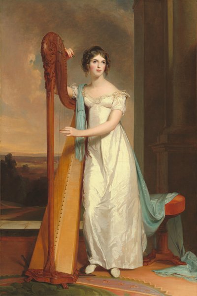 Dame mit einer Harfe: Eliza Ridgely, 1818 von Thomas Sully