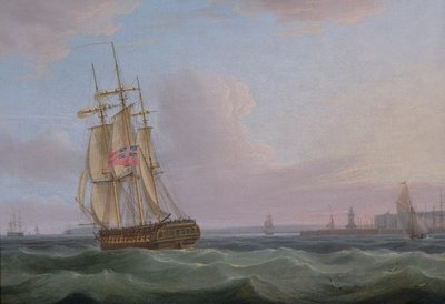 Schiffe vor Dover, ca. 1760 von Thomas Whitcombe