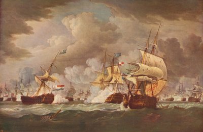 Die Schlacht von Camperdown, ca. 1800 von Thomas Whitcombe