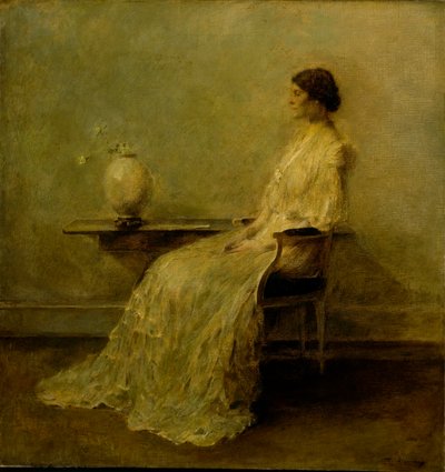 Dame in Weiß (Nr. 2) von Thomas Wilmer Dewing