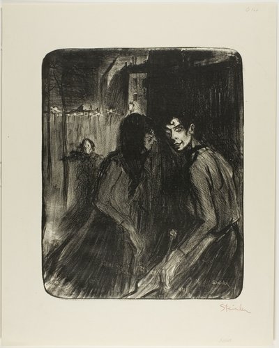 Streitende Prostituierte von Théophile Alexandre Pierre Steinlen