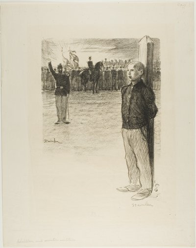 Zivile Rehabilitation und militärische Hinrichtung von Théophile Alexandre Pierre Steinlen