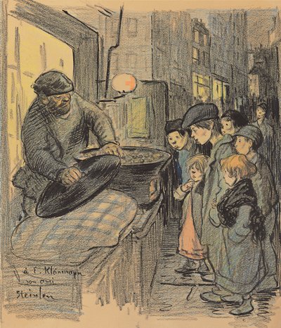 Kastanienverkäufer von Théophile Alexandre Steinlen