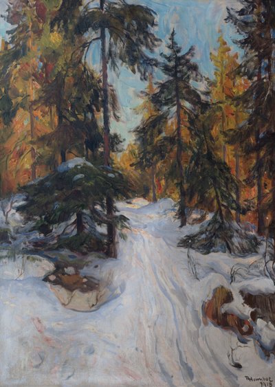 Waldinneres, Winter von Thorolf Holmboe