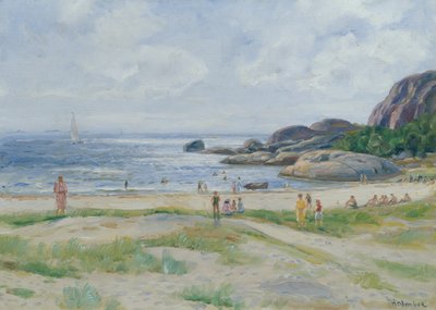Menschen beim Baden von Thorolf Holmboe