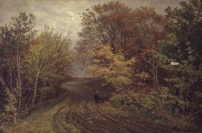 Weg im Borrevejle Wald. Oktobertag von Thorvald Niss