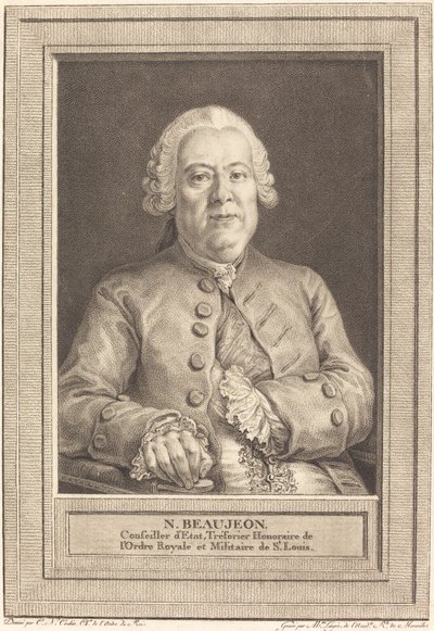 N. Beaujeon von Thérèse Éléonore Lingée after Charles Nicolas Cochin II