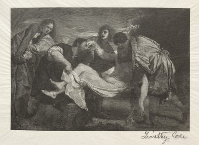 Alte italienische Meister: Die Grablegung, 1889 von Timothy Cole