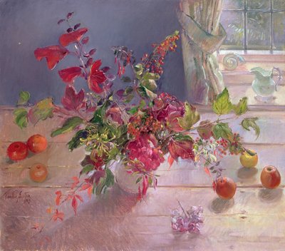 Geißblatt und Beeren, 1993 von Timothy Easton