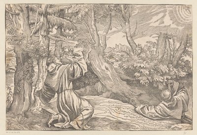 Heiliger Franziskus empfängt die Stigmata von Titiaan