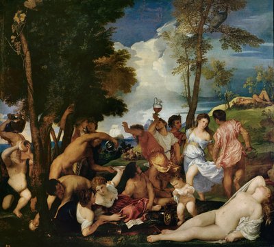 Die Andrianer, ca. 1523-4 von Tiziano Vecelli