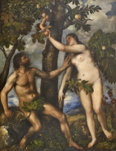 Adam und Eva, ca. 1550 von Tiziano Vecelli