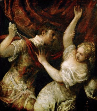Tarquinius und Lucretia, ca. 1575 von Titian