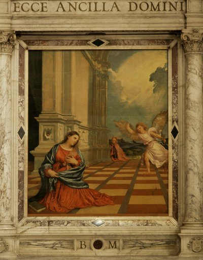 Die Malchiostro-Verkündigung, um 1520 von Tiziano Vecelli