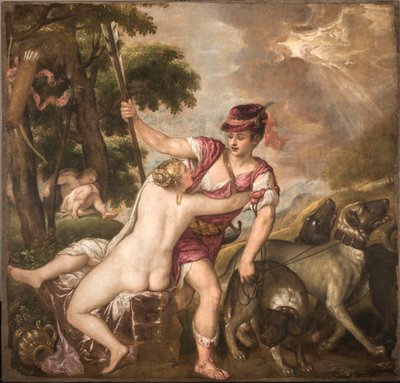 Venus und Adonis, ca. 1560 von Titian