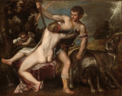 Venus und Adonis von Titian and Workshop