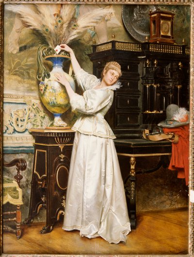 Der geheime Briefkasten, 1876 von Tito Conti