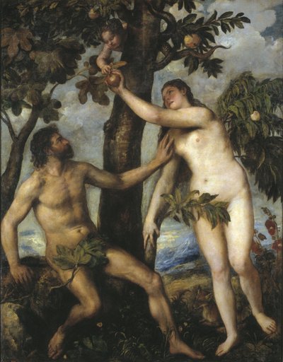 Adam und Eva, um 1550 von Tiziano Vecelli