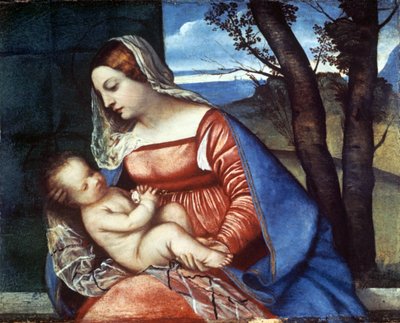 Madonna und Kind, um 1510 von Tiziano Vecelli