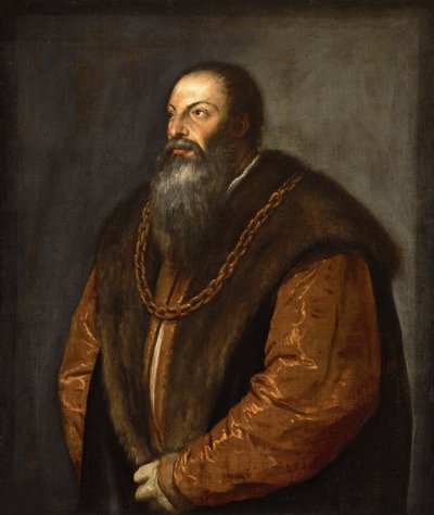 Porträt von Pietro Aretino, um 1537 von Tiziano Vecelli
