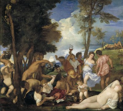 Das Bacchanal der Andrianer von Tiziano Vecelli