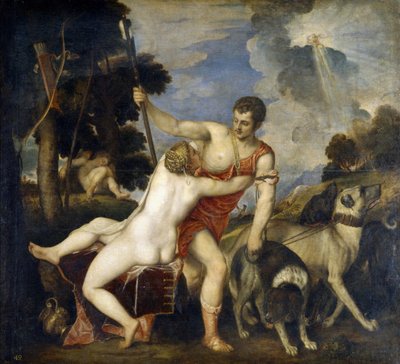 Venus und Adonis von Tiziano Vecelli