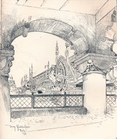 Kolonnade in der Nähe der Pont des Invalides, ca. 1900 von Tony Grubhofer