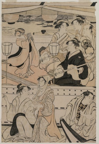 Bootsfahrt auf dem Sumida-Fluss von Torii Kiyonaga